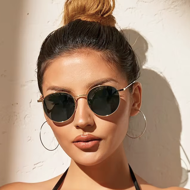 Vintage Round Frame Sunglasses